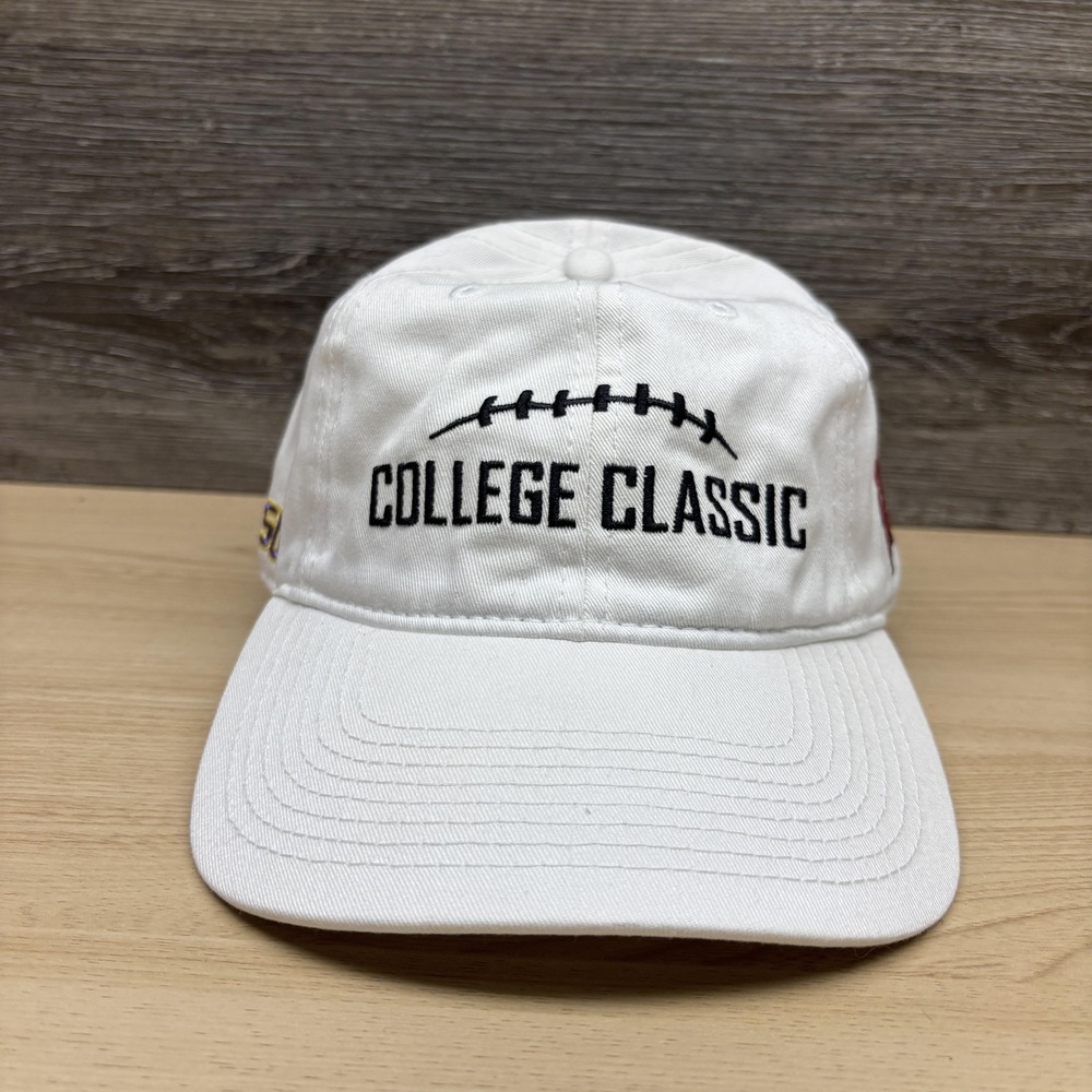 LSU Tigers Wisconsin Badgers Hat Cap Strap Back Mens White NCAA Football
